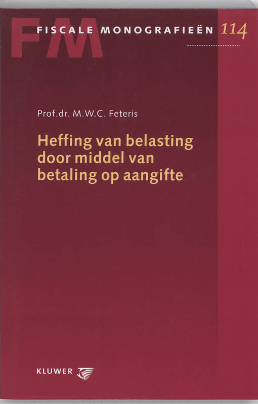 Omslag van Heffing van belasting door middel van betaling op aangifte