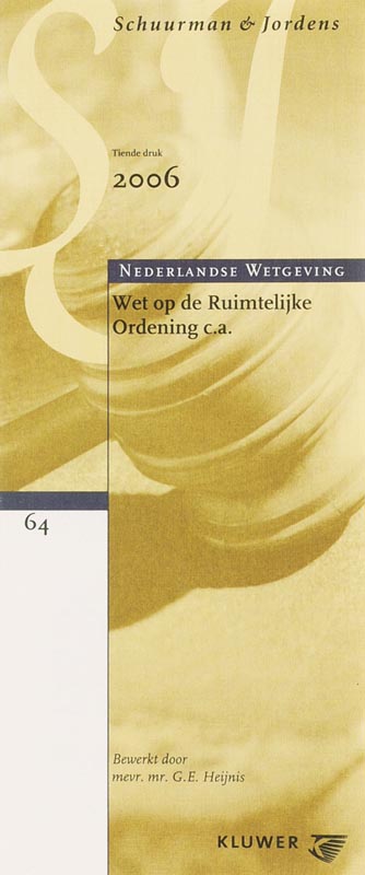 Omslag van Wet op de Ruimtelijke Ordening
