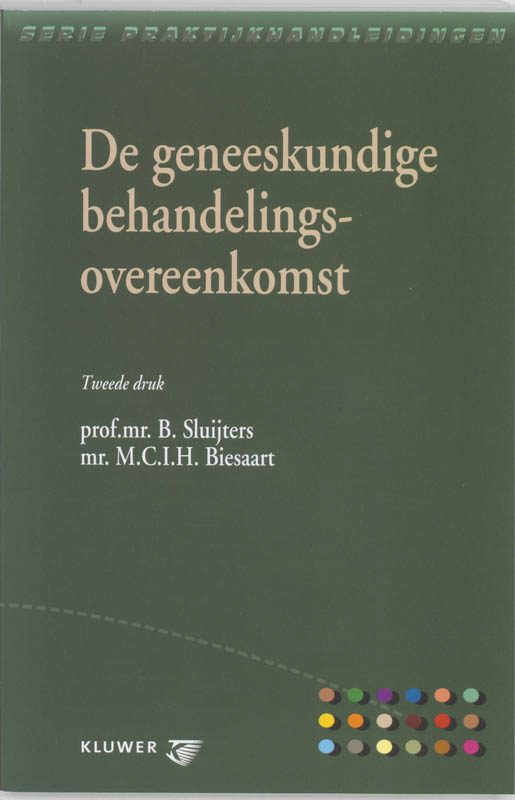 Omslag van De geneeskundige behandelingsovereenkomst