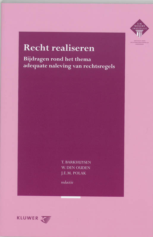 Omslag van Recht realiseren