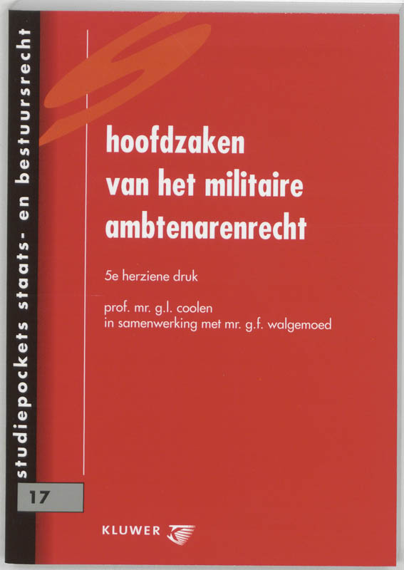 Omslag van Hoofdzaken van het militaire ambtenarenrecht