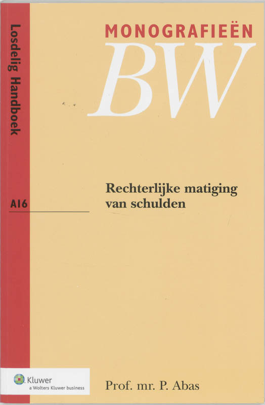 Omslag van Rechterlijke matiging van schulden
