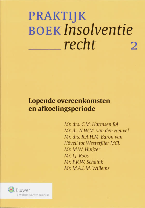Omslag van Lopende overeenkomsten en afkoelingsperiode