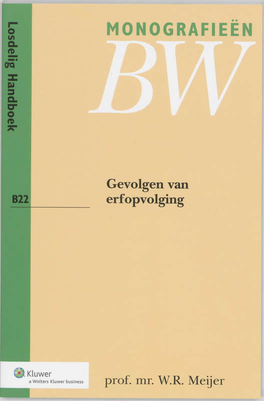 Omslag van Gevolgen van de erfopvolging