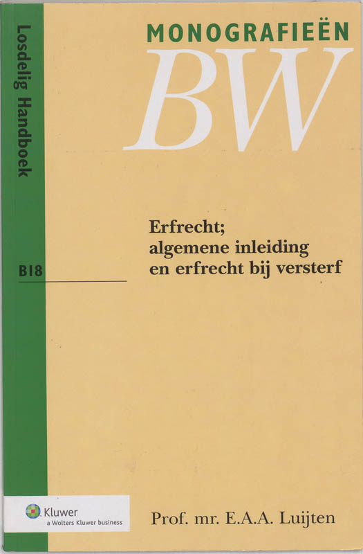 Omslag van Erfrecht