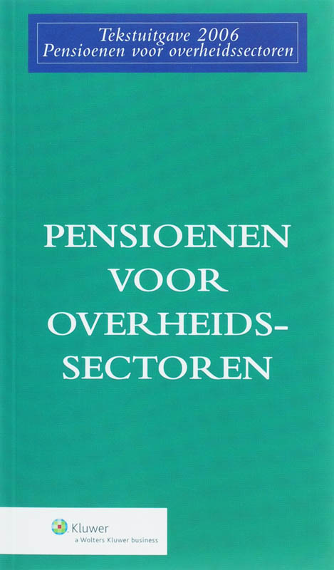 Omslag van Pensioenen voor overheidssectoren