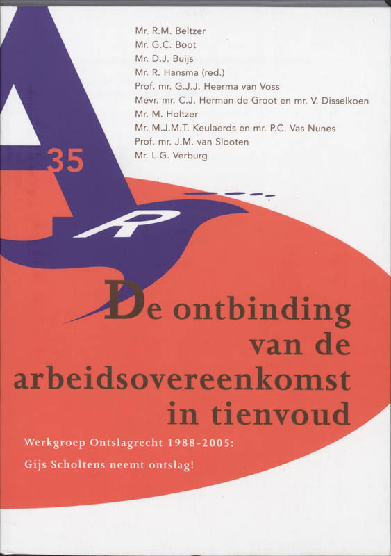 Omslag van De ontbinding van de arbeidsovereenkomst in tienvoud