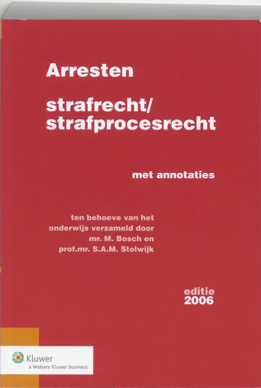 Omslag van Arresten strafrecht/strafprocesrecht 2006