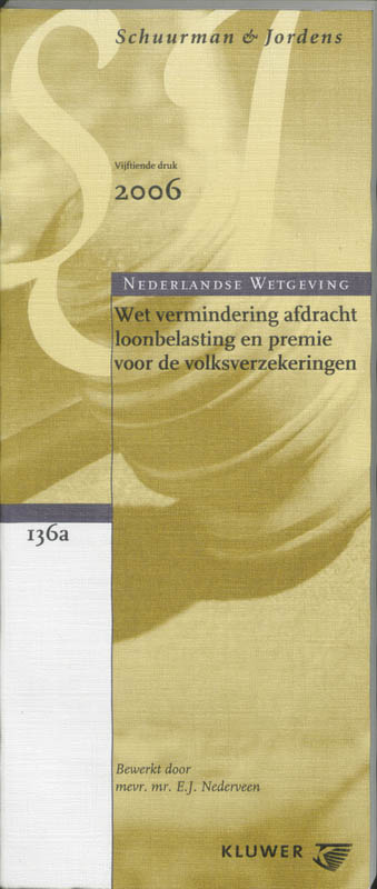 Omslag van S&J 136a Wet vermindering afdracht loonbelasting