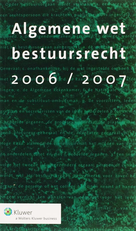 Omslag van Tekstuitgave Algemene Wet Bestuursrecht