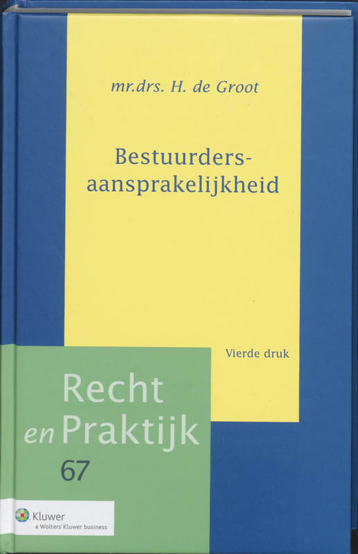 Omslag van Bestuurdersaansprakelijkheid