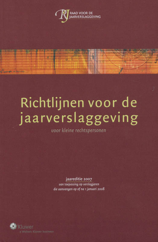 Omslag van Richtlijnen voor de jaarverslaggeving
