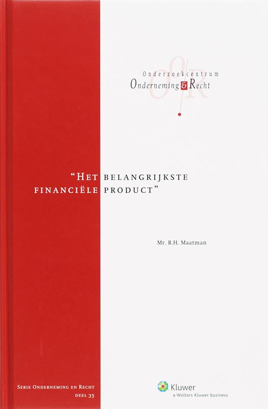 Omslag van Het belangrijkste financiele product