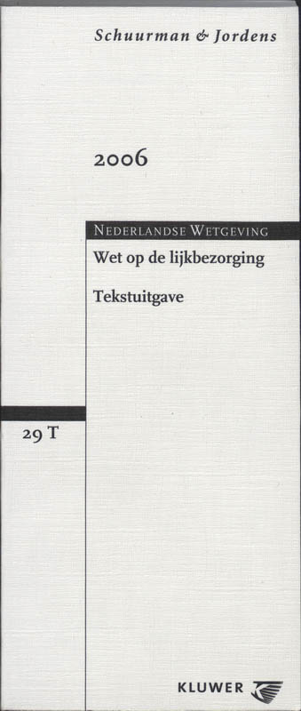 Omslag van Wet op de Lijkbezorging, Tekstuitgave