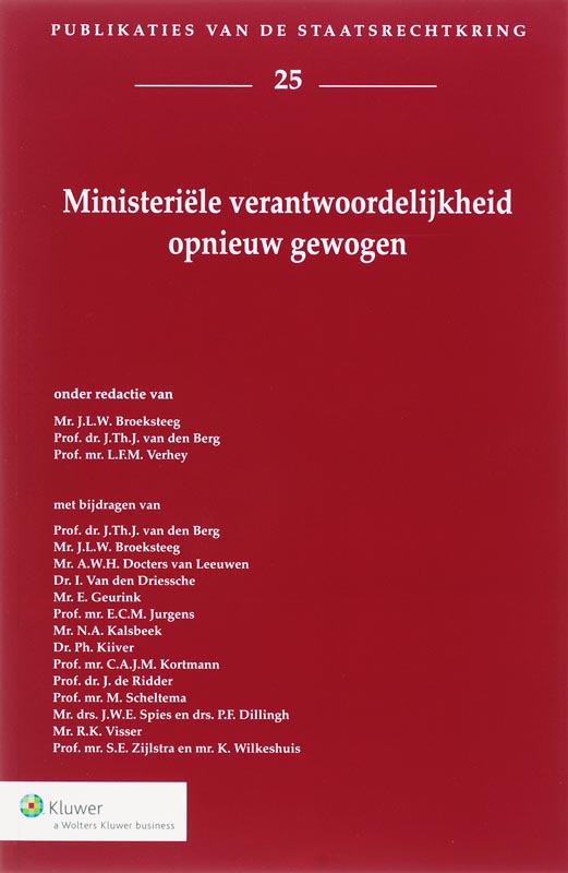 Omslag van Ministeriele verantwoordelijkheid opnieuw gewogen