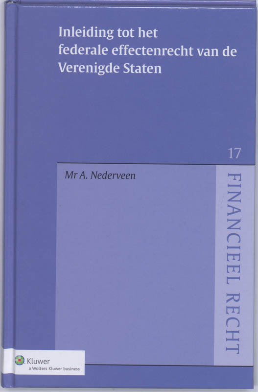 Omslag van Inleiding tot het federale effectenrecht van de Verenigde Staten