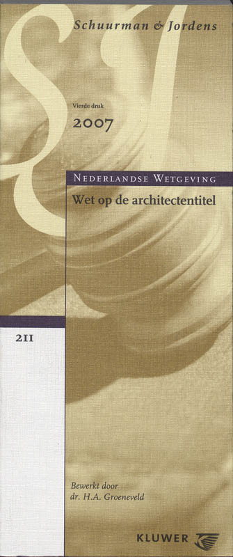 Omslag van Wet op de Architectentitel
