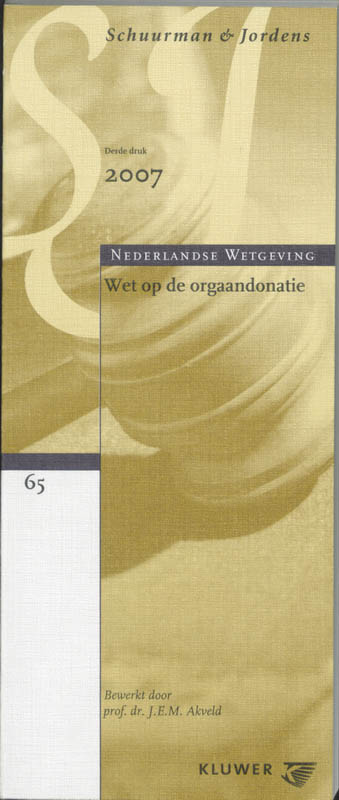 Omslag van Wet op de Orgaandonatie