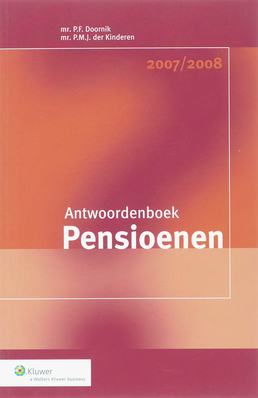Omslag van Antwoordenboek Pensioenen 2007/2008