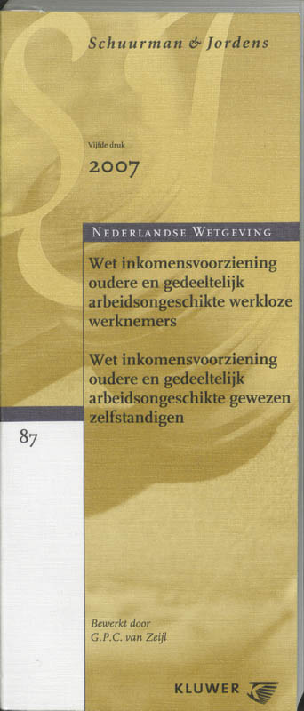 Omslag van Wet inkomensvoorziening oudere en gedeeltelijk arbeidsongeschikte werkloze werknemers