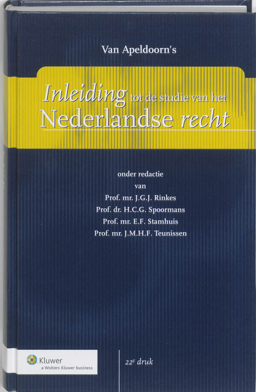 Omslag van Van Apeldoorn's Inleiding tot de studie van het Nederlandse recht