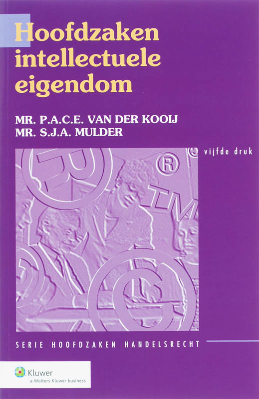 Omslag van Hoofdzaken intellectuele eigendom