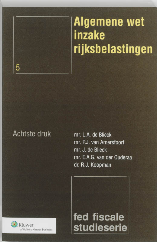 Omslag van Algemene wet inzake Rijksbelastingen