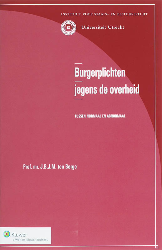 Omslag van Burgerplichten jegens de overheid