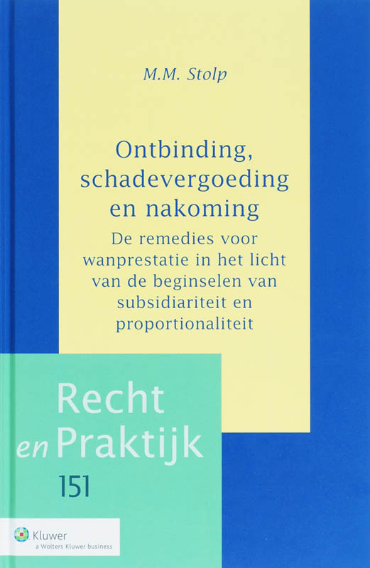 Omslag van Ontbinding, schadevergoeding en nakoming