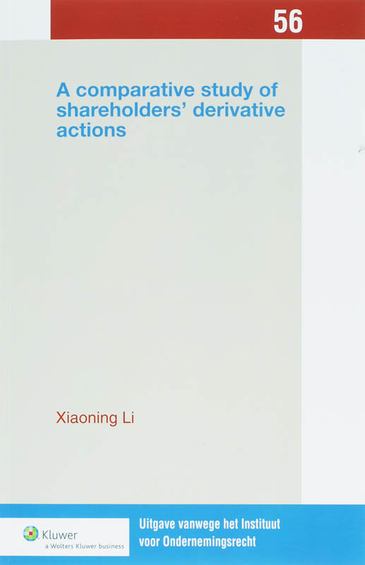 Omslag van A comparative study of shareholders derivative actions