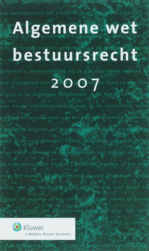 Omslag van Tekstuitgave Algemene Wet Bestuursrecht