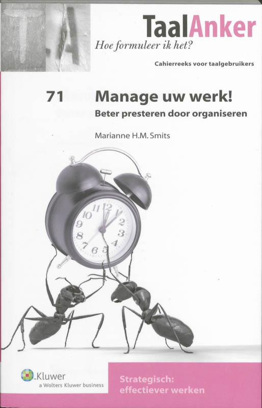 Omslag van Manage uw werk