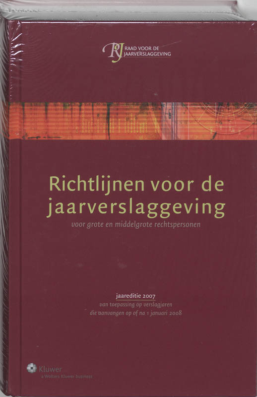 Omslag van Richtlijnen voor de jaarverslaggeving