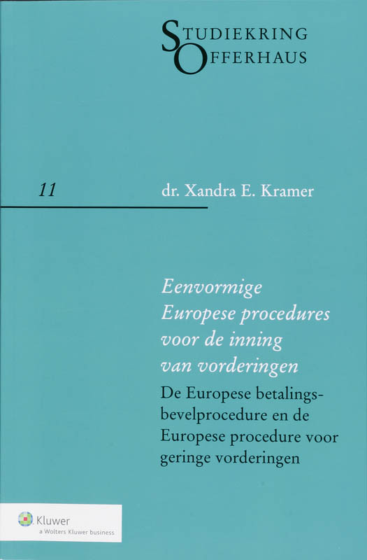 Omslag van Eenvormige Europese procedures voor de inning van vorderingen