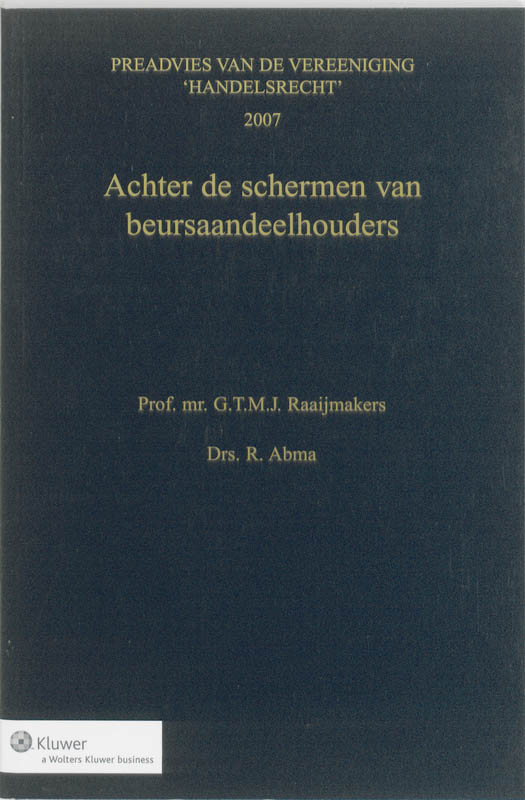 Omslag van Achter de schermen van beursaandeelhouders