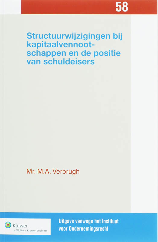 Omslag van Structuurwijzigingen kapitaalvennootschappen/positie schuldeisers