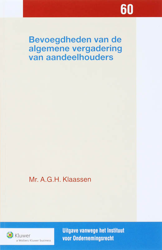 Omslag van Bevoegdheden van de algemene vergadering van aandeelhouders