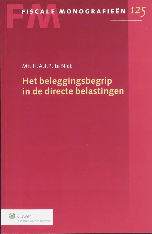 Omslag van Het beleggingsbegrip in de directe belastingen