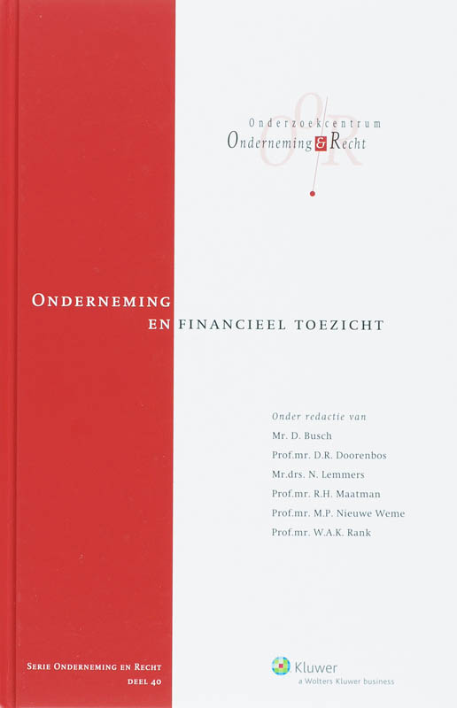 Omslag van Onderneming en financieel toezicht