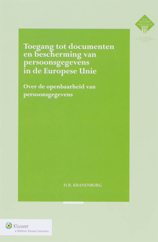Omslag van Toegang tot documenten en bescherming van persoonsgegevens in de Europese Unie