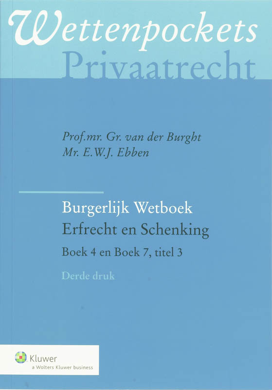 Omslag van Erfrecht en Schenking