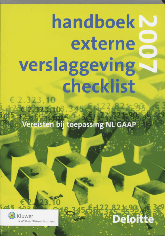 Omslag van Handboek Externe Verslaggeving Checklist 2007