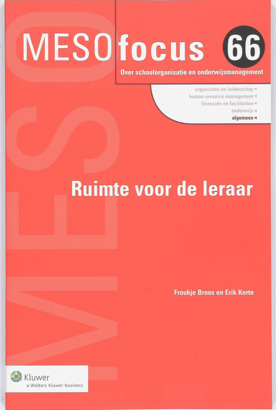 Omslag van Ruimte voor de leraar