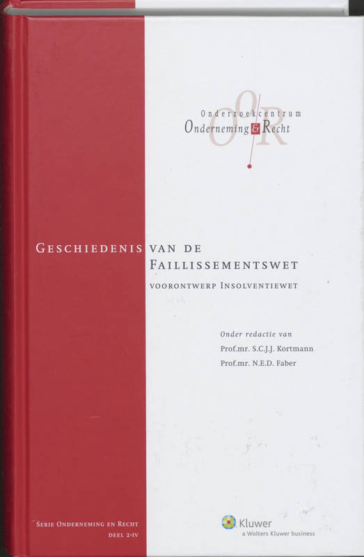 Omslag van Geschiedenis van de faillissementswet