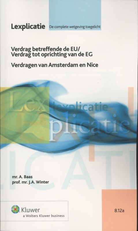 Omslag van Verdrag betreffende de EU/Verdrag tot oprichting van de EG