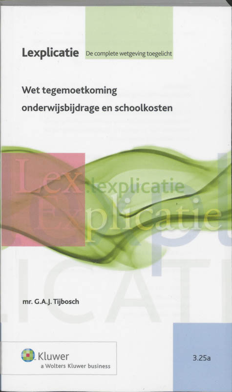 Omslag van Wet tegemoetkoming onderwijsbijdrage en schoolkosten