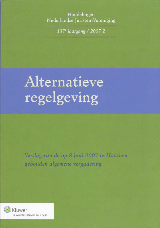 Omslag van Alternatieve regelgeving