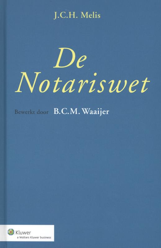 Omslag van De notariswet