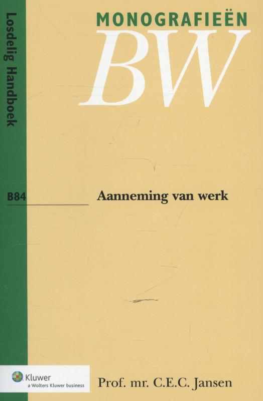 Omslag van Aanneming van werk