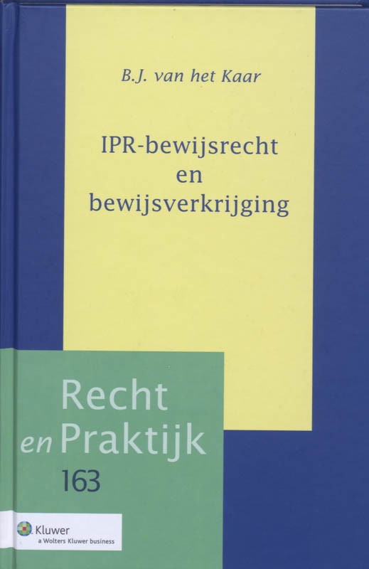 Omslag van IPR-bewijsrecht en bewijsverkrijging
